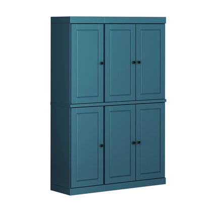 Palace Imports 100% Solid Wood China Pantry with Glass or Solid Wood Doors and 2-Drawers - 48.5" x 71.5"
