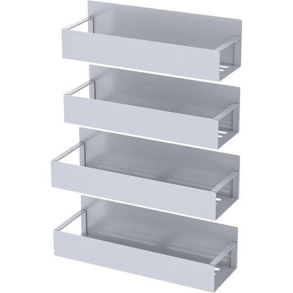 4 Pack Magnetic Spice Storage Rack Organizer for Refrigerator and Oven