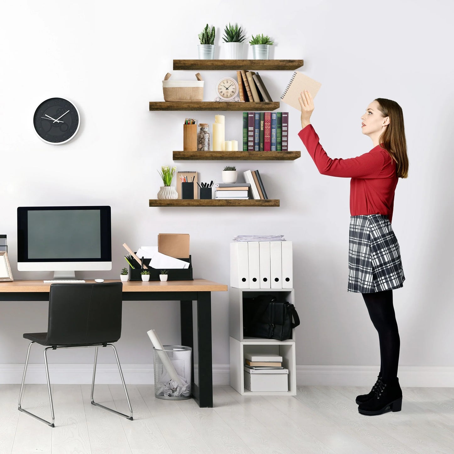 Sorbus Floating Wall Shelves Wall Mounted (4 Pack)