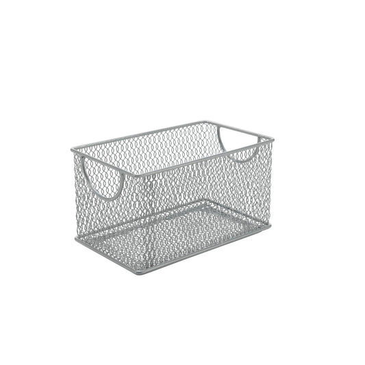 YBM Home All-Purpose Wire Mesh Storage Baskets: Organize Your Home with Open Bin Shelf Storage, Pack of 1