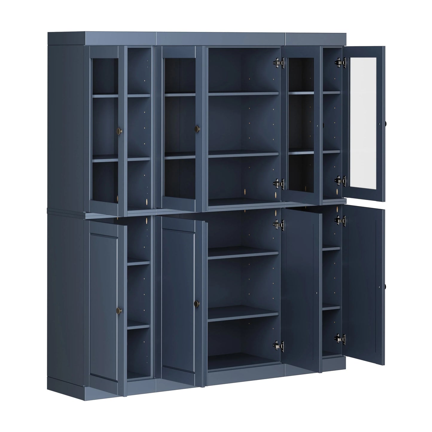 100% Solid Wood 65" Kitchen China Pantry Buffet by Palace Imports - 65" x 71.5"