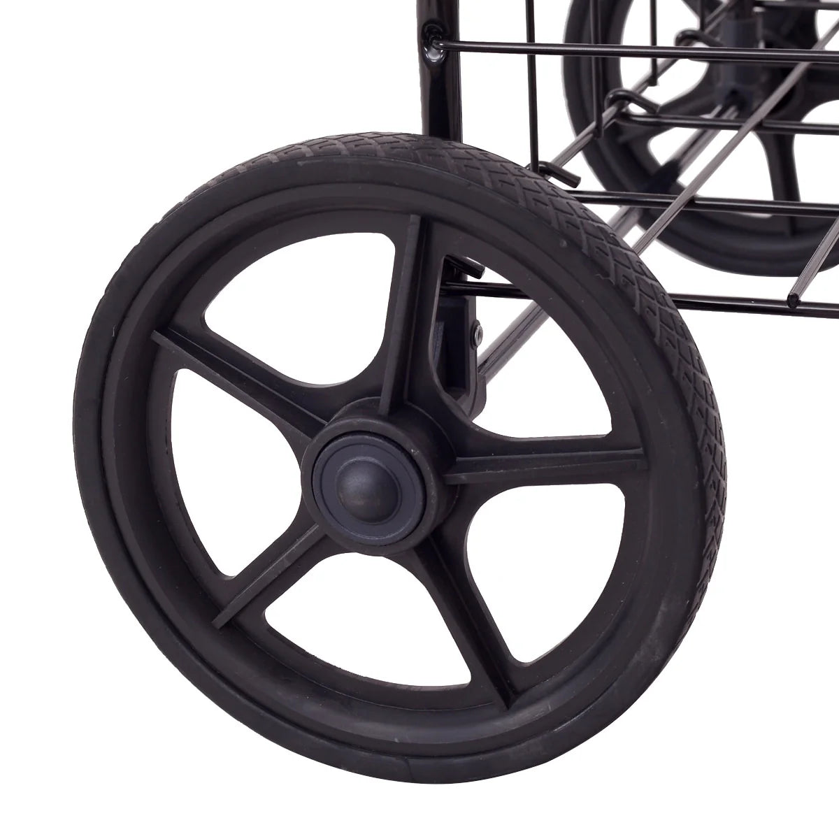 Utility Folding Easy-storage Shopping Cart with Swivel Wheels