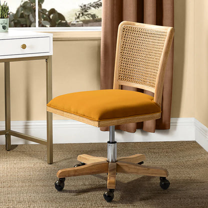 Blanca Cane Task Vanity Table Chair