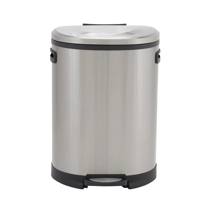 Household Essentials Stainless Steel Step Trash Can with Plastic Liner