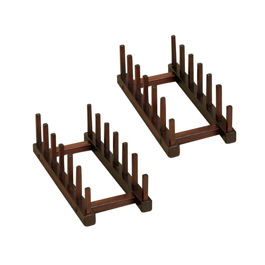 Wooden Plate Storage Rack, Set of 2
