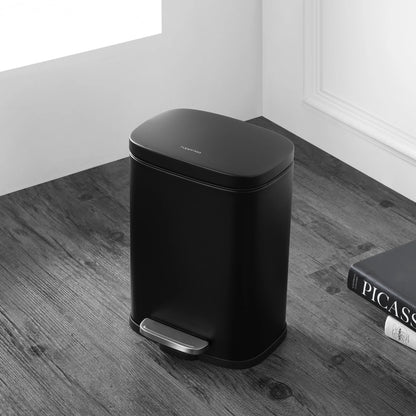 happimess 13-Gallon Trash Can with Soft-Close Lid and FREE Mini Trash Can