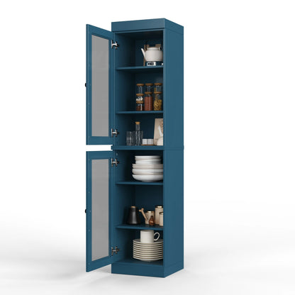 100% Solid Wood 16.5" Kitchen Pantry Cabinet with Doors by Palace Imports