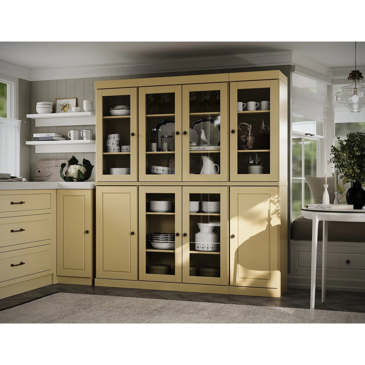 100% Solid Wood 65" Kitchen China Pantry Buffet by Palace Imports - 65" x 71.5"