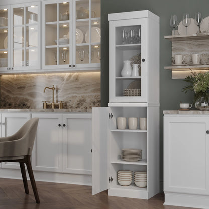100% Solid Wood 16.5" Kitchen Pantry Cabinet with Doors by Palace Imports