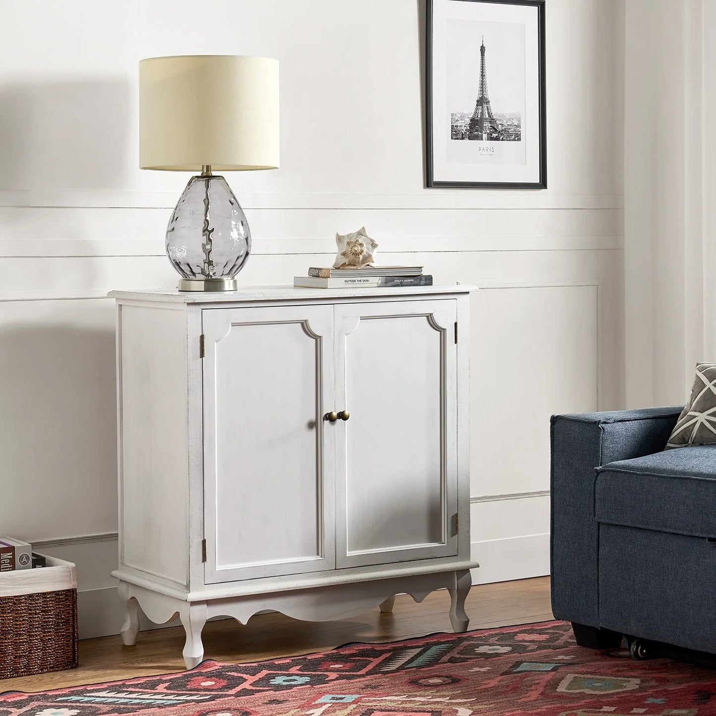 Pallantium 34"Tall-2 Door Farmhouse Style Accent Cabinet by HULALA HOME