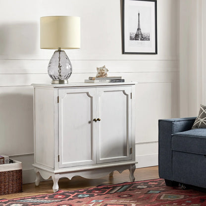 Pallantium 34"Tall-2 Door Farmhouse Style Accent Cabinet by HULALA HOME