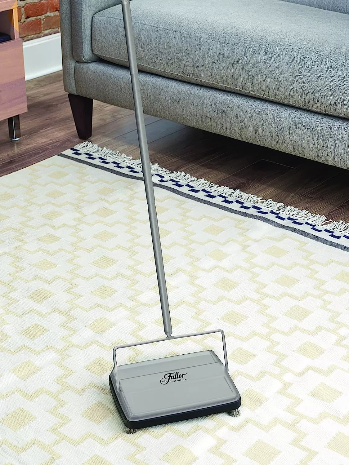 Fuller Brush 17027 Carpet & Floor Sweeper- Mini Stick Cleaner For Hardwood Surfaces, Wood Floors, Laminate, Tile- Small & Portable For The Home Or Office - Cleans Dust Pet Hair- Electrostatic & Silent