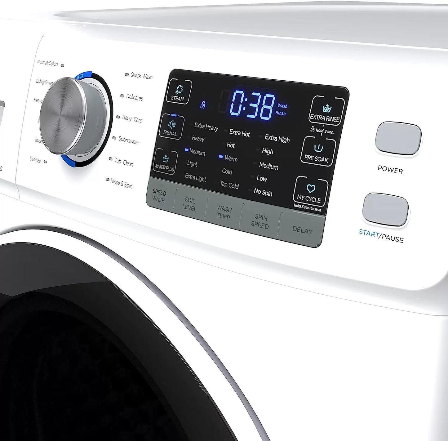 KoolMore FLW-3CWH Front Load Machine, 2.7 Cu. Ft, Space Saving Unit with 20-Minute Quick, 12 Washing Cycles, Quiet Inverter Motor [120V],