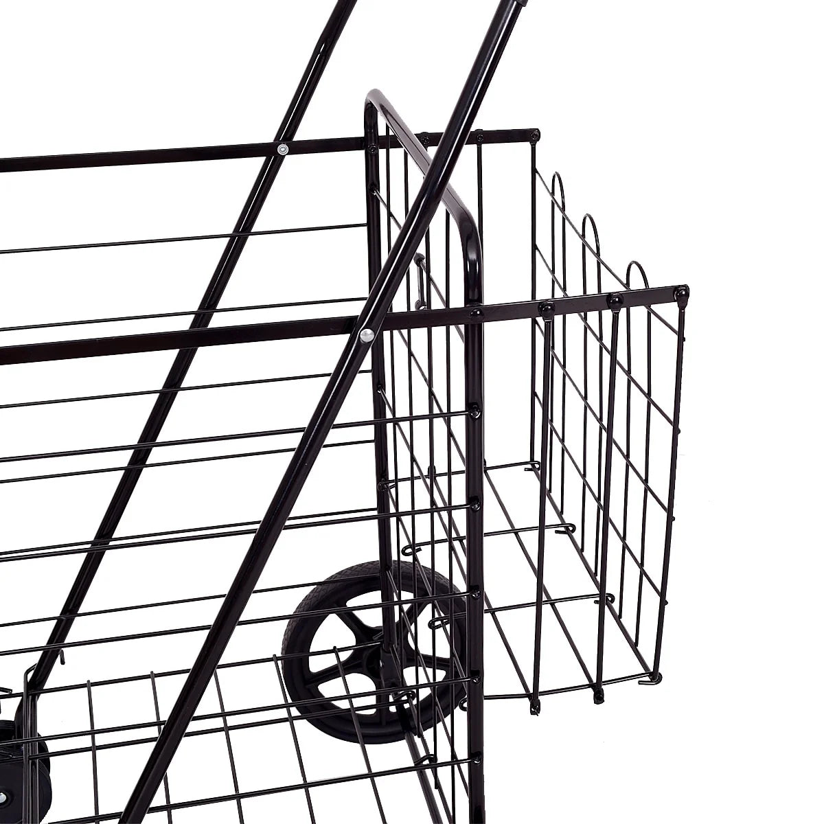 Utility Folding Easy-storage Shopping Cart with Swivel Wheels