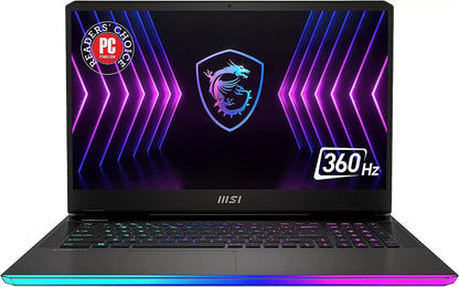 MSI GE77HX Raider 17.3" 360Hz (Intel 12th Gen i7-12800HX, NVIDIA GeForce RTX 3080 Ti 16GB 175W, 64GB DDR5 RAM, 4TB PCIe SSD) FHD Thin Bezel Gaming Laptop, Thunderbolt 4, RGB Backlit, Win 11 Home