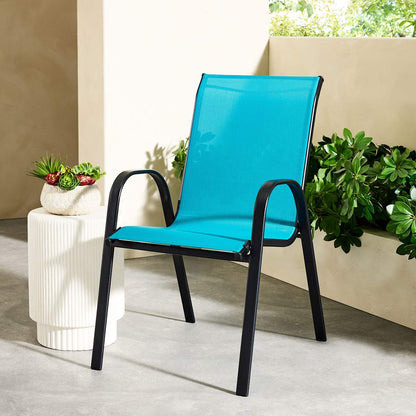 Stackable Sling Patio Chair, Teal