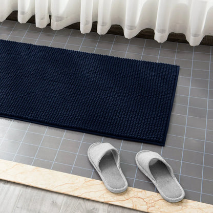 Subrtex Luxury Chenille Bath Rugs Soft Bathroom Mats