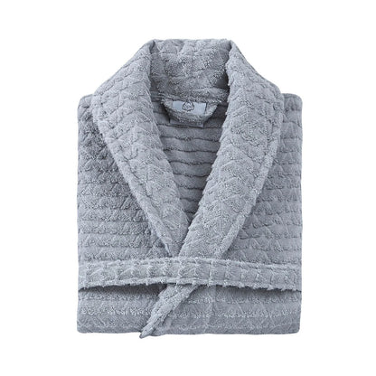 Ozan Premium Home Azure Bathrobes Collection 100% Turkish Cotton Unisex Terry Cloth Bathrobe