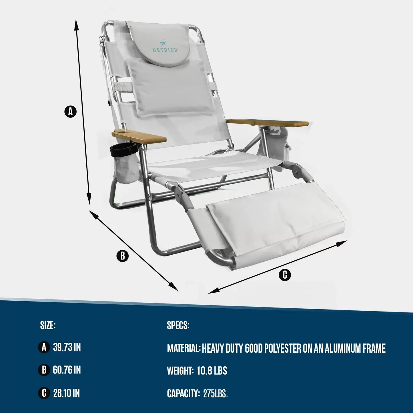 💝 Last Day For Clearance💥Ostrich 3-in-1 Lounge Chair