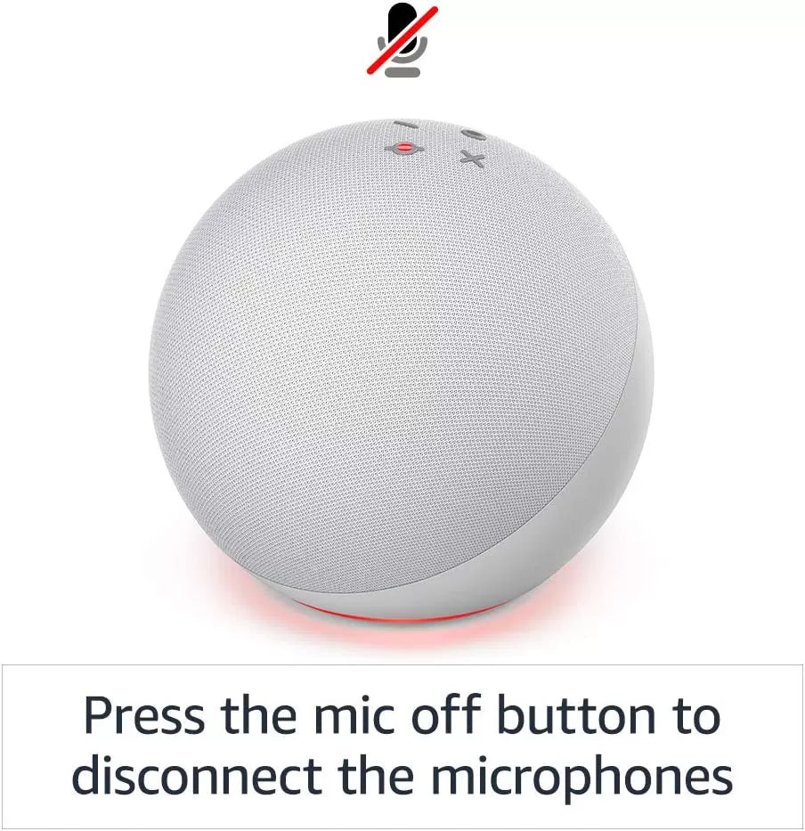 Echo (4th Gen) | With premium sound, smart home hub, and Alexa | Glacier White