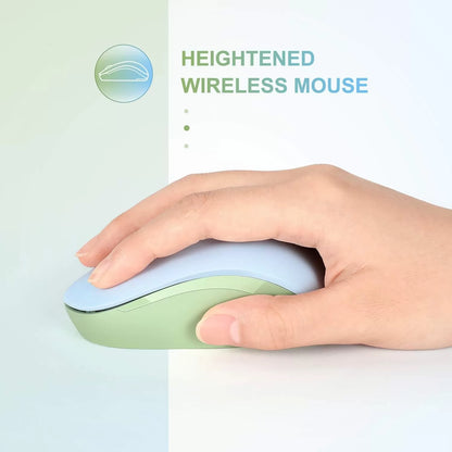 seenda Wireless Mouse, 2.4G Noiseless Mouse with USB Receiver - Portable Computer Mice for PC, Tablet, Laptop with Windows System - Mint Green