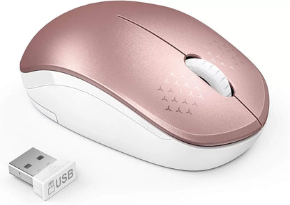 seenda Wireless Mouse, 2.4G Noiseless Mouse with USB Receiver - Portable Computer Mice for PC, Tablet, Laptop with Windows System - Mint Green
