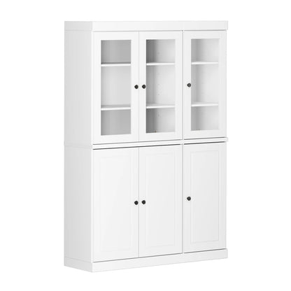 Palace Imports 100% Solid Wood 48.5" China Pantry Cabinet with Solid or Clear Glass Doors and Adjustable Shelves - 48.5" x 71.5"