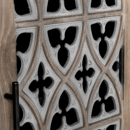 Roomfitters Hollow Four Door Antique Cabinet - American Country Style, Ideal for Living Room, TV Cabinet, Kitchen