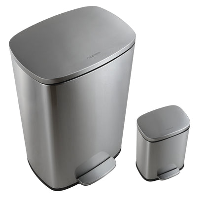 happimess 13-Gallon Trash Can with Soft-Close Lid and FREE Mini Trash Can