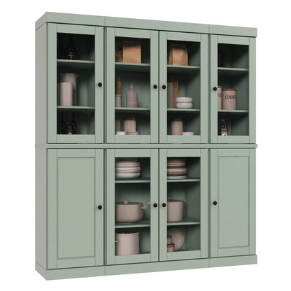 100% Solid Wood 65" Kitchen China Pantry Buffet by Palace Imports - 65" x 71.5"