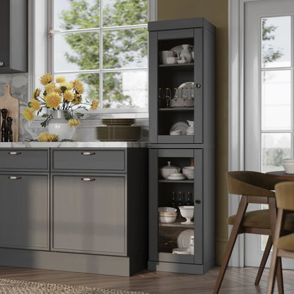 100% Solid Wood 16.5" Kitchen Pantry Cabinet with Doors by Palace Imports