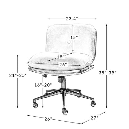 Kitty Mid-century Modern Armless Task Chair