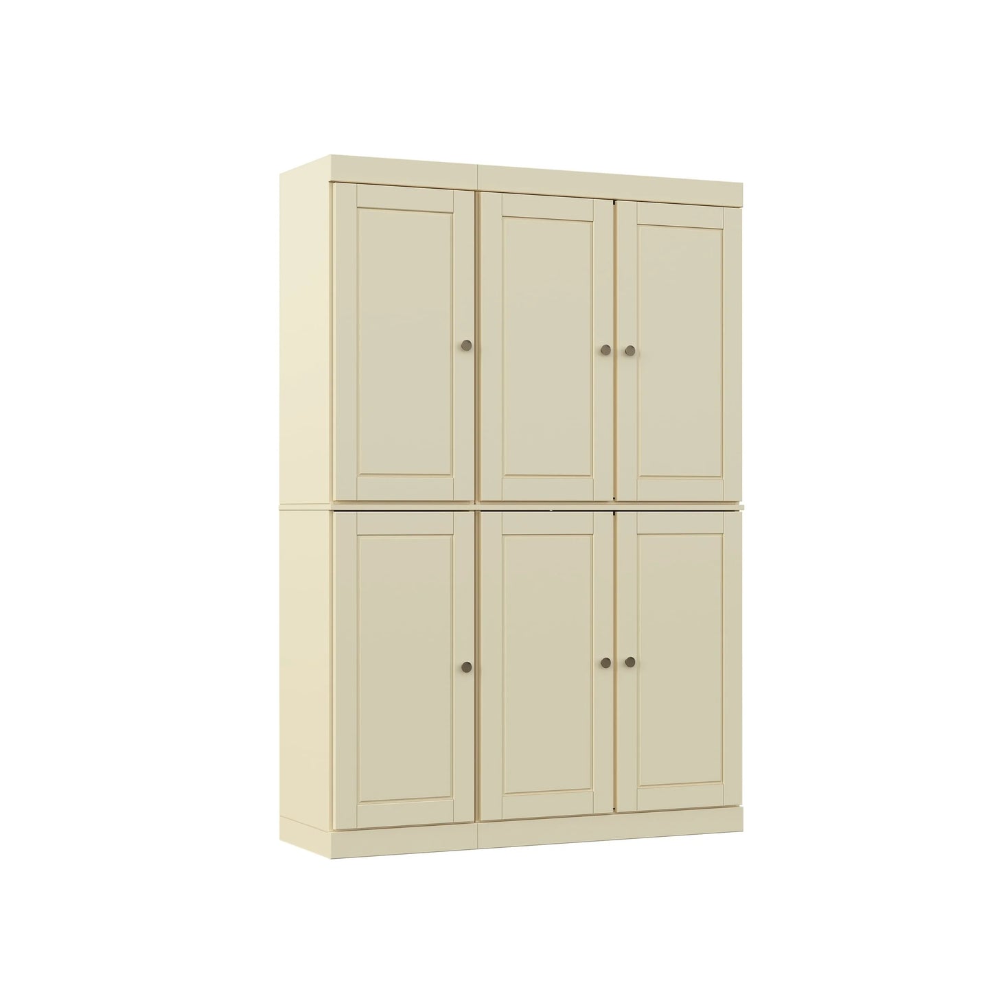 Palace Imports 100% Solid Wood China Pantry with Glass or Solid Wood Doors and 2-Drawers - 48.5" x 71.5"