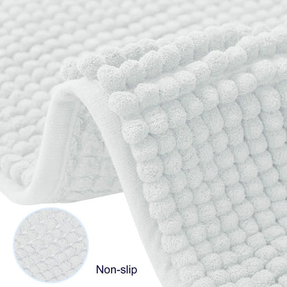 Subrtex Luxury Chenille Bath Rugs Soft Bathroom Mats