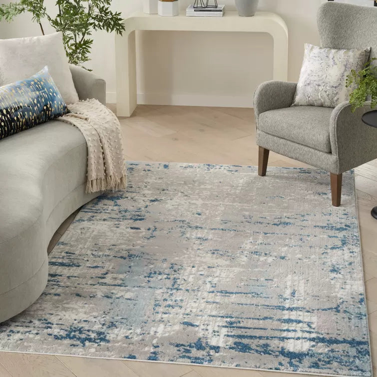 Addie Slate Gray/Light Beige/Ivory Rug