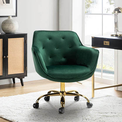 Jovida Velvet Tufted Office Chair