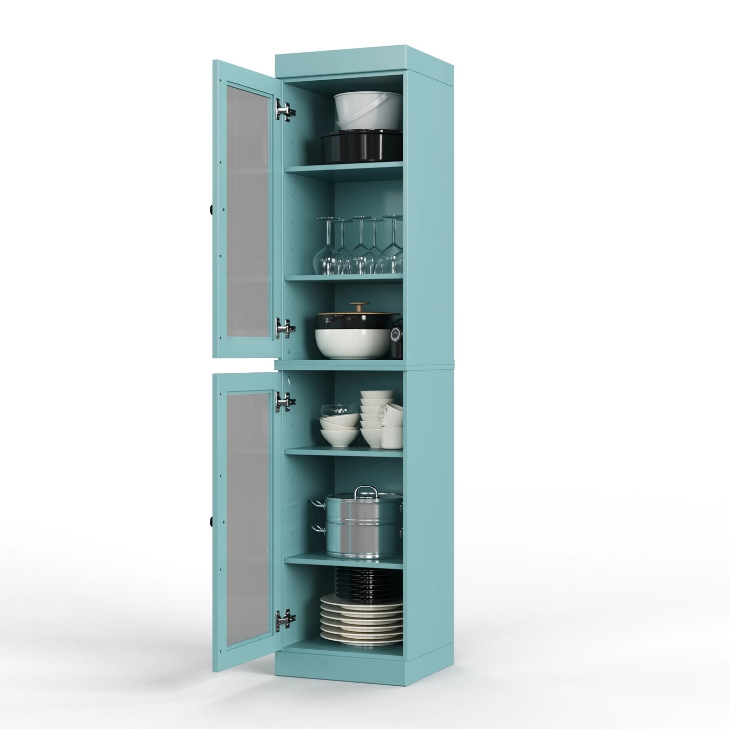 100% Solid Wood 16.5" Kitchen Pantry Cabinet with Doors by Palace Imports