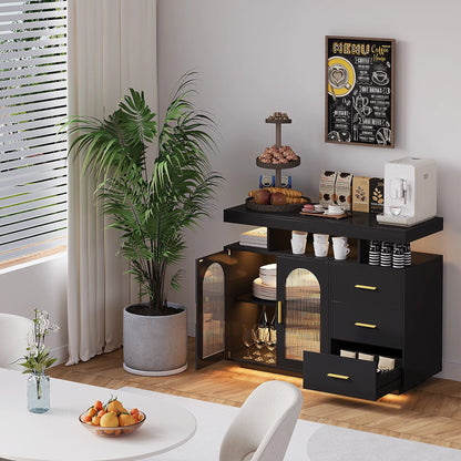 39''Wide Sideboard With LED Light - N/A