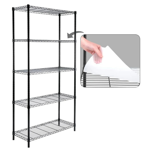 5-Shelf Heavy Duty Carbon Steel Shelving Unit 150lbs/Shelf