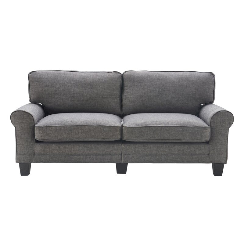 Serta Copenhagen 78" Sofa Couch for Two People with Pillowed Back Cushions and Rounded Arms