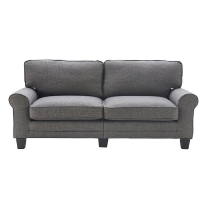 Serta Copenhagen 78" Sofa Couch for Two People with Pillowed Back Cushions and Rounded Arms