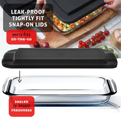 Eatex Baking Lasagna Pans Set with lid