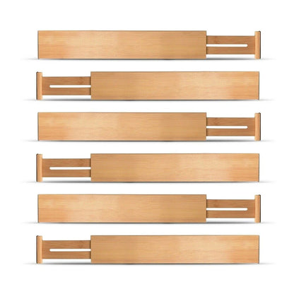Bamboo Kitchen Drawer Organizer Bambusi Expandable Adjustable Divider