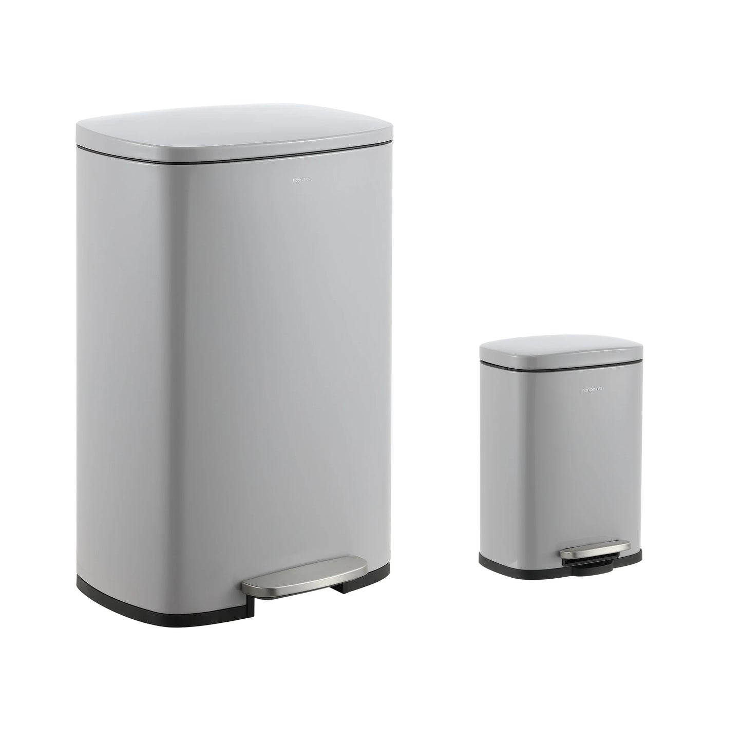 happimess 13-Gallon Trash Can with Soft-Close Lid and FREE Mini Trash Can