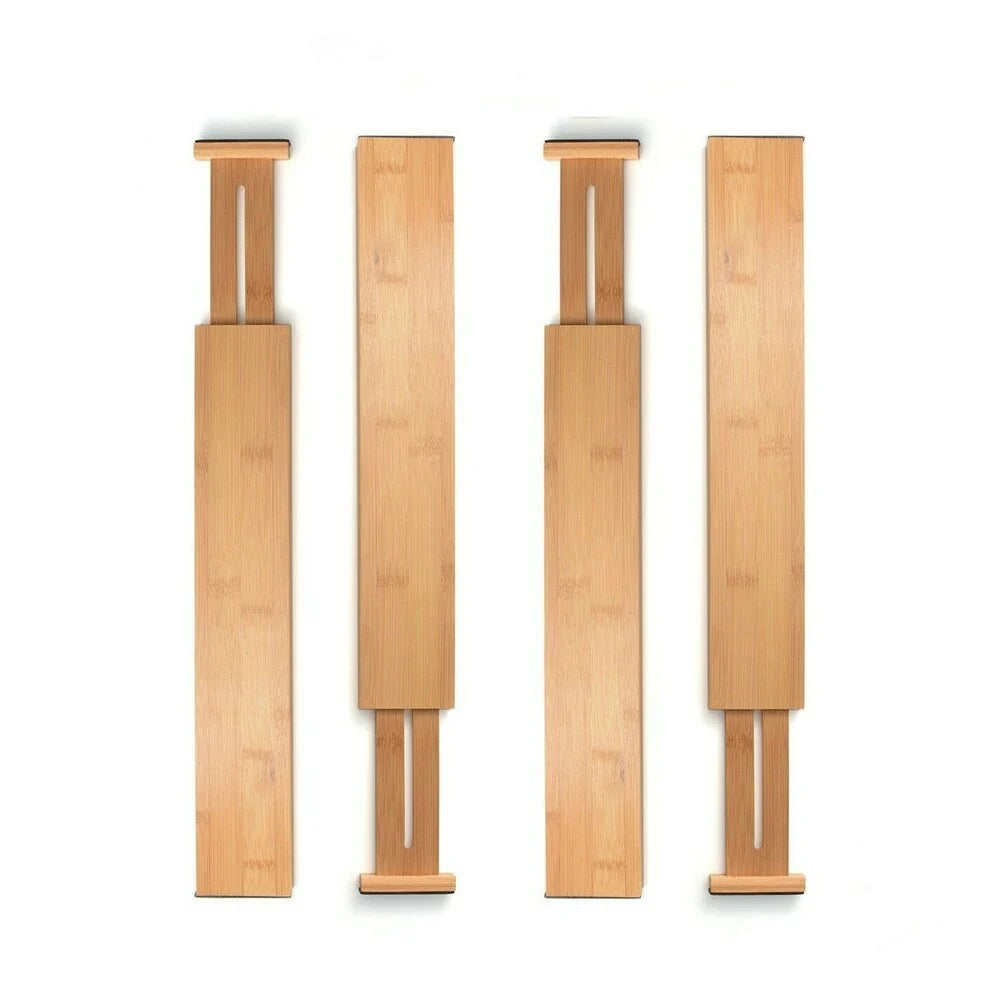 Bamboo Kitchen Drawer Organizer Bambusi Expandable Adjustable Divider