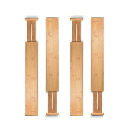 Bamboo Kitchen Drawer Organizer Bambusi Expandable Adjustable Divider