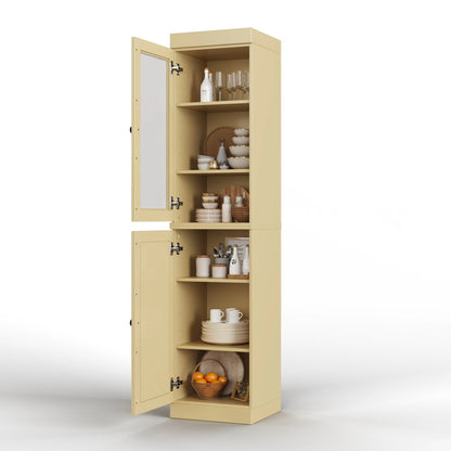100% Solid Wood 16.5" Kitchen Pantry Cabinet with Doors by Palace Imports
