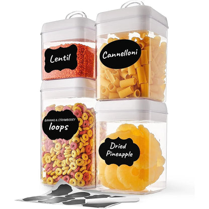 4 Pieces Set Air tight Food Storage Containers for Kitchen Pantry Organization