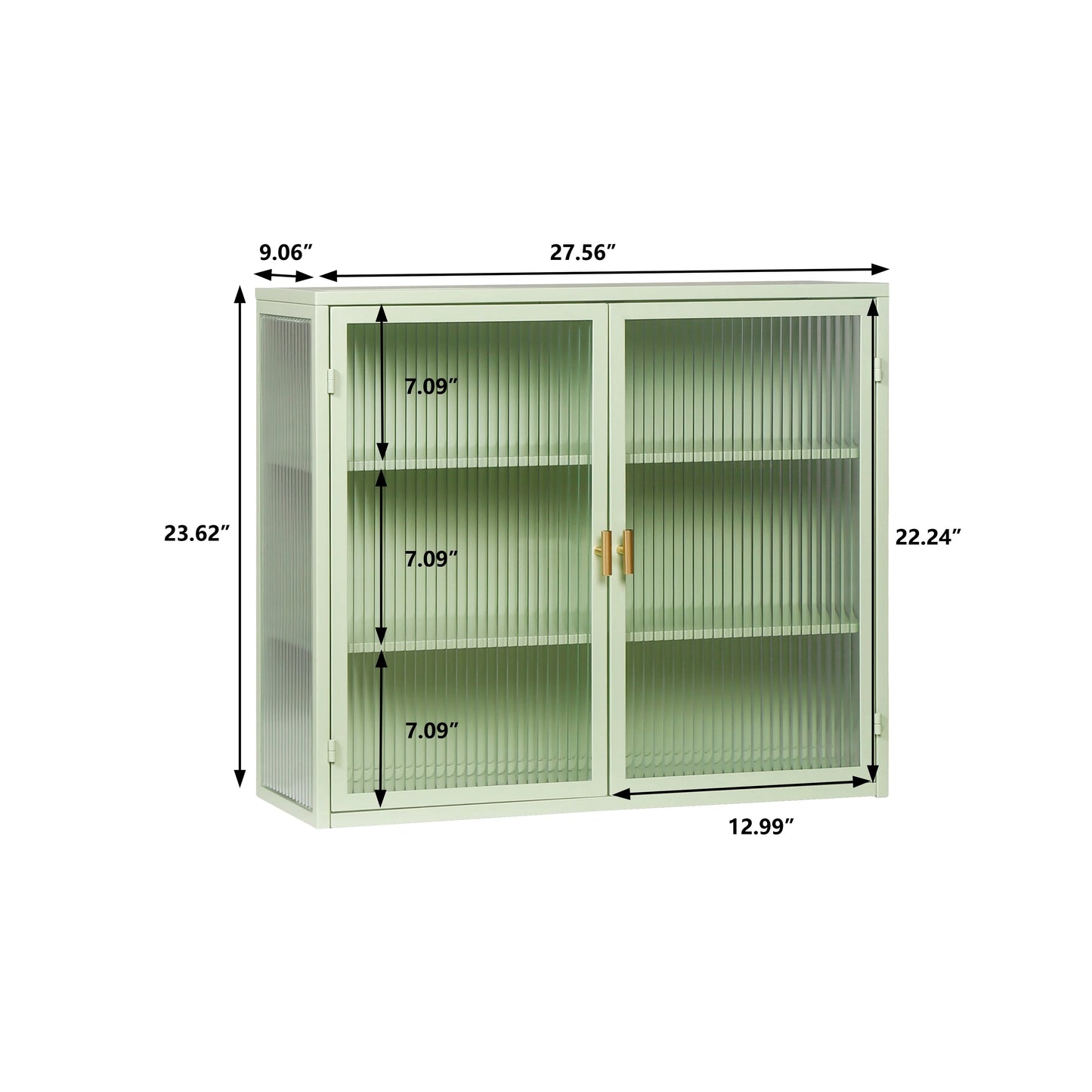 Retro Style Glass Door Wall Cabinet