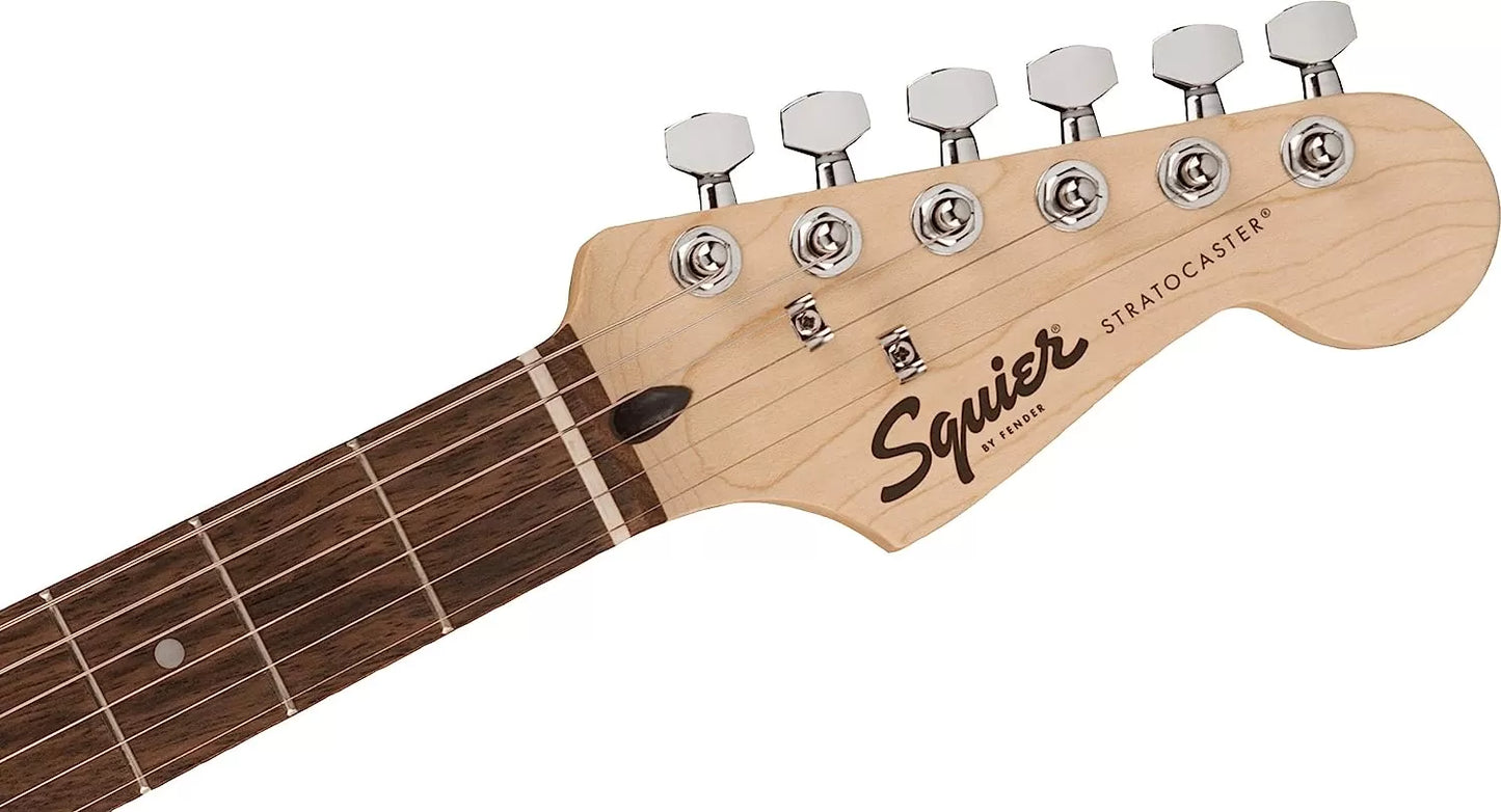 Fender Squier Stratocaster - Sunburst Bundle with Frontman 10G Amp, Gig Bag, Instrument Cable, Tuner, Strap, Picks, Fender Play Online Lessons, Instructional Book, and Austin Bazaar Instructional DVD